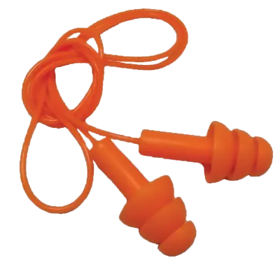 Orange Reusable Corded Earplugs.